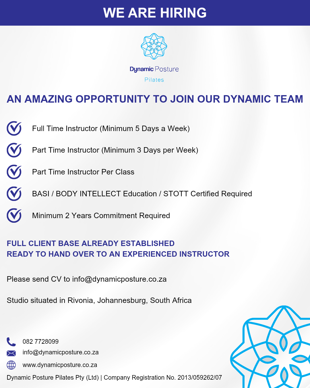 Dynamic Posture Vacancy